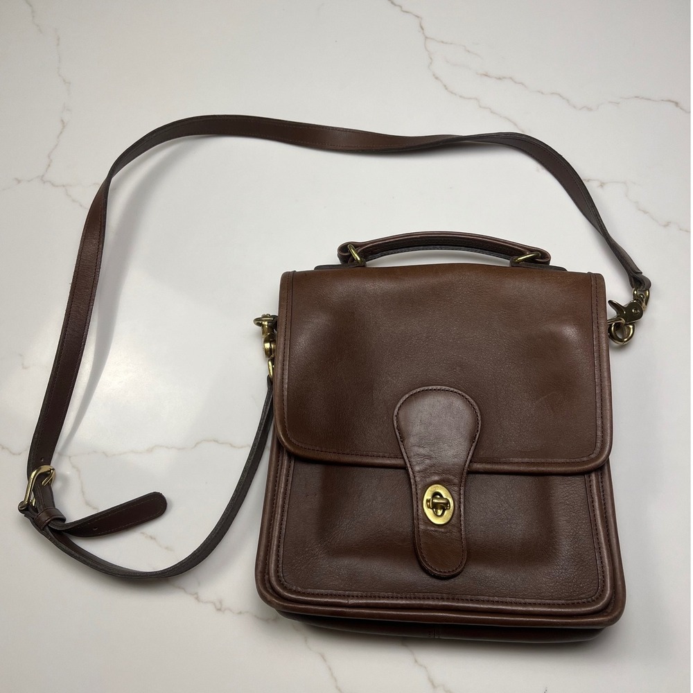 Coach Station Bag Brown Leather Vintage 5130 Crossbody USA Handcrafted